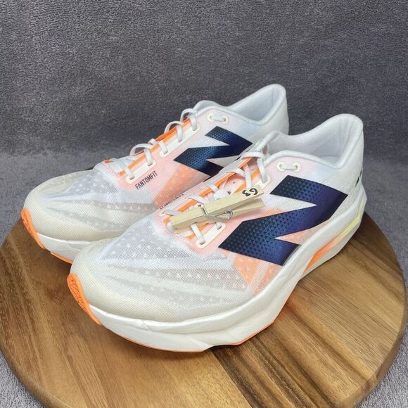 New Balance FuelCell SuperComp Elite v4 Men’s 11.5 2E WIDE White Orange MRCELCW4 main image 7